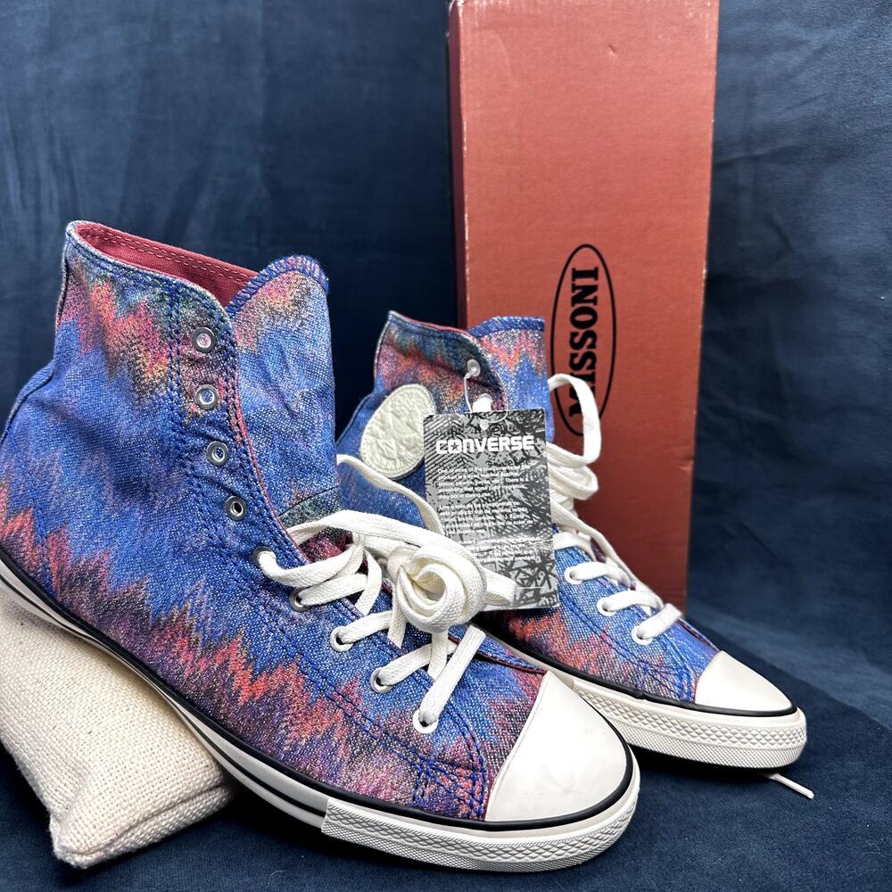 Converse x Missoni Zig Zag Knit Chuck Taylor Hi Sneakers Womens 8 NWT
